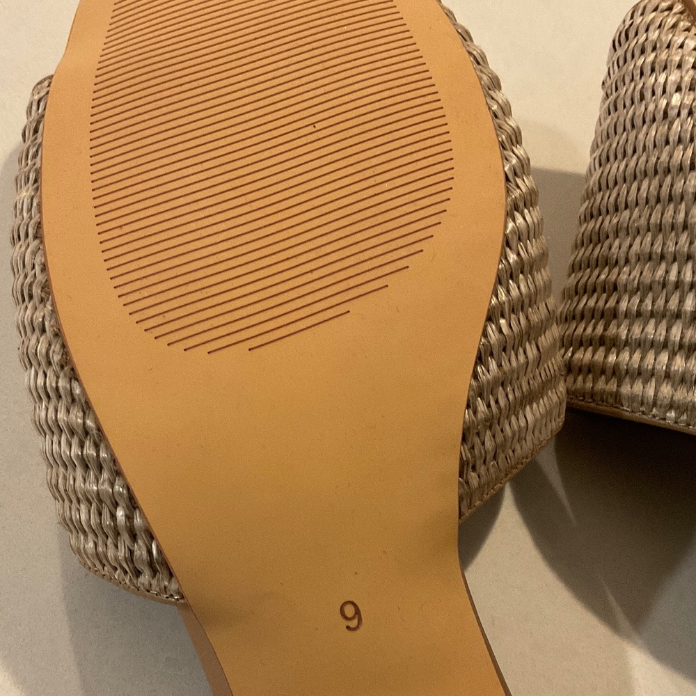 ROAM Raffia Square Heel in Natural Size 9 NEW - Picture 6 of 7
